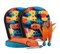 Waboba Battle Bird - Rethink Your Paddle Game - Ensemble de Jardin Comprenant 2 pagaies Portables, 2 Petits Oiseaux et Un Terrain Facile à Installer avec des piquets - Dimensions 200 x 120 x 228 mm