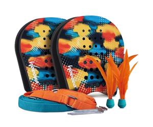 Waboba Battle Bird - Rethink Your Paddle Game - Ensemble de Jardin Comprenant 2 pagaies Portables, 2 Petits Oiseaux et Un Terrain Facile à Installer avec des piquets - Dimensions 200 x 120 x 228 mm