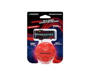 Waboba Boule de Lune à LED rebondissante avec dragonne - Boule d'attache à Rebond élevé avec lumières activées par Le Mouvement - Améliore la Coordination œil-Main - Réglable pour Enfants et Adultes