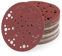 Wabrasive Lot de 50 Disque abrasif 150mm Auto-Aggripant avec 48 trous 100 grain pour ponceuse à bois | Compatible Rotex 150 avec plateau de ponçage 150 mm Auto-Aggripant d150