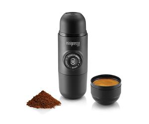 WACACO Minipresso GR, Machine à Espresso Portative, pour Café Moulu, cafetière de voyage de petite taille, pas de batterie ou besoin électrique, actionnée manuellement grace à un piston