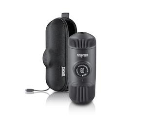 WACACO Nanopresso Machine à Espresso Portable, Livrée avec le S-Case Nanopresso, Version Améliorée de Minipresso, Petite Cafetière de Voyage, Actionné Manuellement, pour Camping, Noir