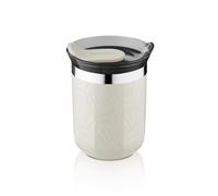 WACACO Octaroma Classico Tasse à café isotherme à double paroi en acier inoxydable avec intérieur en céramique et couvercle anti-fuite, 180 ml, Galet taupe