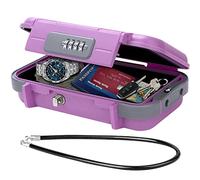 WACCET Mini coffre-fort portable avec code - Étanche - Antivol - Avec câble métallique amovible - Pour la maison, le bureau, l'hôtel, les voitures, les voyages, etc