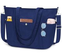 WACCET Sac a Main Femme en Velours Côtelé, Sac Fourre Tout Femme avec Fermeture Éclair et Bandoulière Réglable Grande Capacité Sac Cabas pour Travail, Voyage, et Usage Quotidien