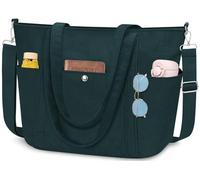 WACCET Sac a Main Femme en Velours Côtelé, Sac Fourre Tout Femme avec Fermeture Éclair et Bandoulière Réglable Grande Capacité Sac Cabas pour Travail, Voyage, et Usage Quotidien