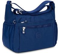 WACCET Sac Bandoulière Femme Grand, Sac à Main Bandoulière Nylon Imperméable avec Bandoulière Réglable Multi Poches Sacoche à Bandoulière Femme pour Voyages Usage Quotidien Travail