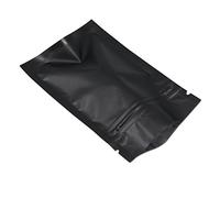 WACCOMT Pack 100 Morceaux Film Aluminium Paquet Sac Fermeture Éclair Top Plat Mylar Sachets Café Stockage (10x15cm (3.9x5.9 inch), Noir)