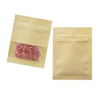 WACCOMT Pack Lot de 100 Sac Refermable Graines Papier Kraft Brun 9x13cm