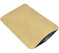 WACCOMT Pack Lot de 100 Sachets Papier Kraft Mylar Refermables, 12x18cm | Scellable sous Vide, À Ouverture Supérieure, Avec Encoche de Déchiruret, Thermoscellable, Stockage des Aliments