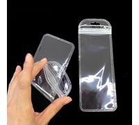 WACCOMT Pack Lot de 100 sacs à bijoux à suspendre auto-scellants avec trou de suspension en plastique transparent refermables pour ranger des bijoux de petits articles (5,5 x 9 cm)