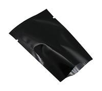 WACCOMT Pack Lot de 200 sachets Hermétiques en Mylar Ouverture Supérieure Sacs Scellables Sous Vide Pour Aliments Avec Encoches de Déchirement (Noir, 6x9cm (2.3x3.5 inch))