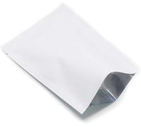 WACCOMT Pack Lot de 200 sachets plats ouverts en mylar - Sous vide -Pour conservation à long terme des aliments -Scellables à chaud avec encoche de déchirement -Blanc 12 x 18 cm (4,72 x 7,09 pouces)