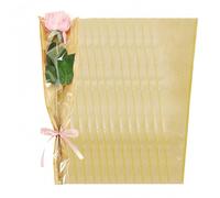 WACCOMT Pack Sacs de Fleurs de 50 PièCes pour Bouquet Papier Kraft Manches d'Emballage Floral Plastique Clair Fleuriste Enveloppe pour Mariage de la Saint-Valentin fête des pères (40x12x4cm)