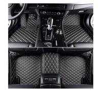 WACDXST Tapis De Sol Voiture en Cuir, pour Tesla Model S 2015-2022 2023 Tapis de Sol Durable Imperméables et Antidérapants Ensemble intérieur,B Black Rice