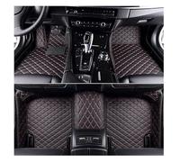 WACDXST Tapis De Sol Voiture en Cuir, pour Toyota Yaris/Hybrid 2020 2021 2022 2023 Tapis de Sol Durable Imperméables et Antidérapants Ensemble intérieur,A Black Red