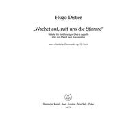 Wachet Auf, Ruft UNS Die Stimme für fünfstimmigen Chor a Cappella-Motette über den Choral zum Totensonntag-(aus Geistliche Chormusik OP. 12, Nr. 6). Chorpartitur [Import]