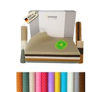 Wachsmann 20 plaques de cire d'abeille d'Allemagne, ensemble coloré "Nature", plaques de cire 20 x 15 cm, faites vos propres bougies en cire d'abeille, cire pour bougies