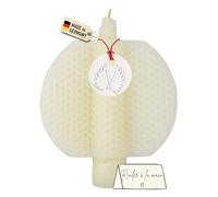 Wachsmann Bougie d'ange en cire d'abeille - Bougie ange gardien avec ailes - Cadeau de réconfort - Chagrin - Bonne amitié - Bougie ange faite à la main en cire d'abeille