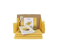 Wachsmann coffret bougies - 15 plaques de cire naturelle (15x20 cm) avec mèches chanvre, créations artisanales, 100% pur d’Allemagne, mèche 21 cm, Avent et cadeau