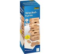 Wackelturm Jeu En Bois,Jeu D'adresse Avec 54 Briques Et Sac De Rangement,Grande Tour À Empiler D'env. 8 X 8 X 26 Cm