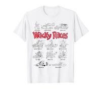 Wacky Races Car Lineup T-Shirt, Homme, Blanc, XL
