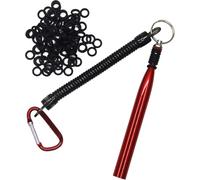Wacky Rig Outil avec 100 anneaux en O - Kit complet d'outils pour gréer Senko Stick et autres appâts souples, accessoires essentiels pour la pêche (rouge)