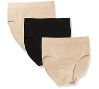 Wacoal B Lot de 3 Culottes Lisses Slips, Sable, Sable, Noir, M Femme