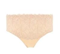 Wacoal - Culotte Galbante Taille Haute Avant en Dentelle Eglantine crème brûlée