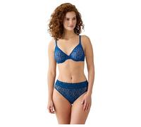 Wacoal Halo Lace Unlined Mid Coverage Underwire Bra, 851205 Soutien-Gorge, Poseidon, 90B Femmes