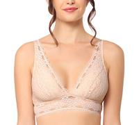 Wacoal Bralette à Bonnets Souples en Dentelle Halo Soutien-Gorge, Opaque, Sable, 68 Femme