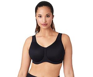 Wacoal Simone Unlined Full Coverage Underwire Sports Bra, 855170 Soutien-Gorge, Opaque, Noir, 95F Femme