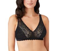 Wacoal Soft Sense Allover Lace Unlined Full Coverage Bralette, 810334 Soutien-Gorge, Opaque, Noir, Taille L Femme