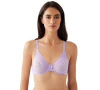 Wacoal Women's Halo Lace Unlined Mid Coverage Underwire Bra, 851205, Purple Rose, 34C