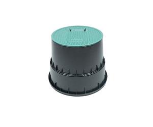 Wacredo Boîte de valve ronde de qualité supérieure - 335 x 260 mm - Boîtier de protection pour bouche d'incendie - Boîte de distribution pour jusqu'à 2 électrovannes - Système d'irrigation