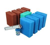 Wacredo Kit d'entretien pour filtre de bassin Oase Biotec 10.1 - Kit de démarrage de filtre - 24 W - Kit complet de traitement de l'eau - Éponge filtrante - Éponges de rechange