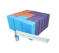 Wacredo Kit d'entretien pour filtre de bassin Oase Biotec Screenmatic² 140 000 - Kit de démarrage de filtre - 2 ampoules de 55 W - Kit complet de traitement de l'eau - Éponge filtrante - Éponges de