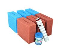 Wacredo Kit d'entretien pour Oase Biosmart 14000/16000 - Kit d'éponges Philips Lampe Starter Filtre Kit complet Traitement de l'eau Éponge filtrante Entretien de l'étang Éponges de rechange