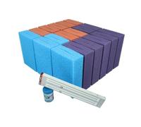 Wacredo Kit d'entretien pour Oase Biotec Screenmatic² 140.000/145.000 - Filtre de bassin - Éponge - Démarreur de filtre - 2 ampoules de 36 W - Kit complet de traitement de l'eau - Éponge filtrante -