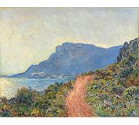 WACTWJNA Peinture Célèbre Toile D'art Abstrait Art Mural Toile La Corniche Près de Claude Monet Tableau Sur Toile Moderne pour Salon 60x90cm