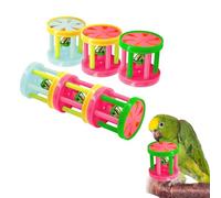 WACURRENTHYD Lot de 6 jouets conures pour perruches, hochets pour oiseaux, cloches, jouets pour les pieds, jouets d'enrichissement pour cage de gymnastique, centre d'activités pour perroquets de