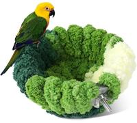 WACURRENTHYD Nid d'oiseau pour cage, lit d'oiseau en peluche à suspendre pour perruche, nichoir pour conures, perruches, calopsittes, inséparables, canaris, pinsons, hamster, petits animaux de