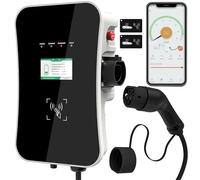 WADA POWER Station de recharge pour véhicules électriques : 7 kW Chargeur EV Type 2 pour voiture électrique courant commutable 6-32 A avec application et prise IEC 62196-2, recharge voiture électrique