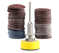 Wadakada 100Pcs Disque de Ponceuse de 25 Mm de 1 Pouce Disque de Ponçage 100-3000 Grains de Papier avec Plaque de Tampon Pour Polissage Abrasif 1+1/8 Pouce Tige L'Outil Rotatif