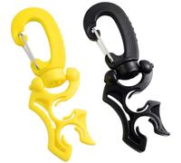 Wadakada 2 Paquets Clip de Tuyau de PlongéE Clip de Support de Tuyau de PlongéE, Double BCD Support de Tuyau de PlongéE avec Boucle à Mousqueton