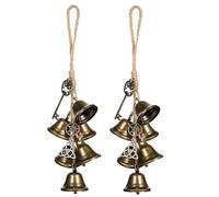 Wadakada 2 Pièces Carillon à Vent de Sorcière Cloches de Sorcière Cloche à Vent de Temple Vent Rétro