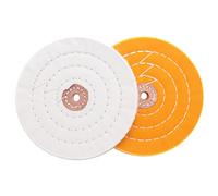 Wadakada 2 PièCes Disques de Polissage Kit de Roues de Polissage 150Mm de Roues de Polissage pour Polisseuse de Tampon de Table avec Trou de Mandrin de 12,7 Mm