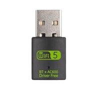 Wadakada 2 Po in 1 Adaptateur Bluetooth WiFi USB 600 Mbps Double Bande 2,4 G / 5 GHz Carte de Réseau sans à Haute Vitesse Dongle Dongle pour Ordinateur Portable pour Ordinateur Portable