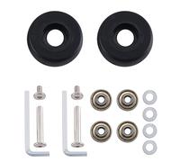 Wadakada 48Mm X18Mm 1 Paire Bagages Valise Remplacement Roues Axes Deluxe RéParation Bagages Remplacement Roues Noir