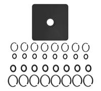 Wadakada (8+8Set) Anneau de Retenue D'Impact 1/2 Pouce et 3/8 Pouce avec Joint Torique, Outil D'Installation D'Enclume D'Anneau de Verrouillage D'Impact de Retenue